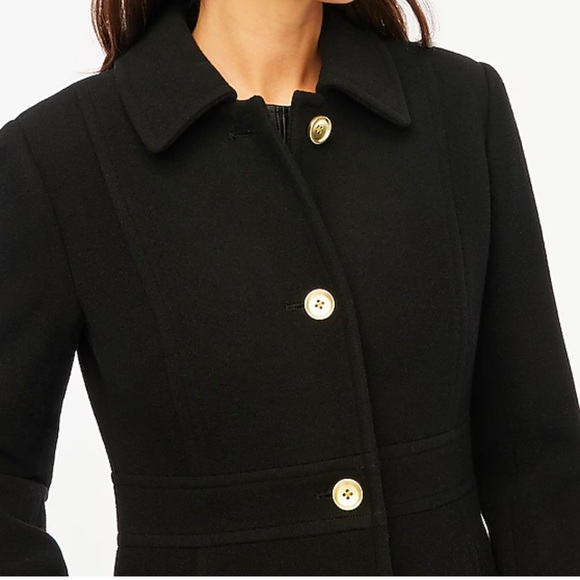 J.Crew Black Coat Wool Lady Day - NEW with Tags - Picture 3 of 4